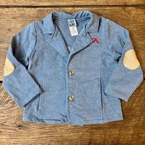 Little Lad Elbow Patch Cardigan Blazer Sweater Button Stretch Toddler Boy Pocket